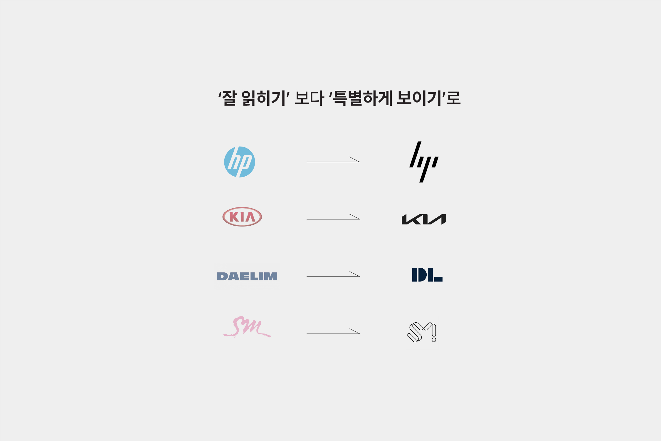 잘 읽히게 할까, 특별하게 보이게 할까